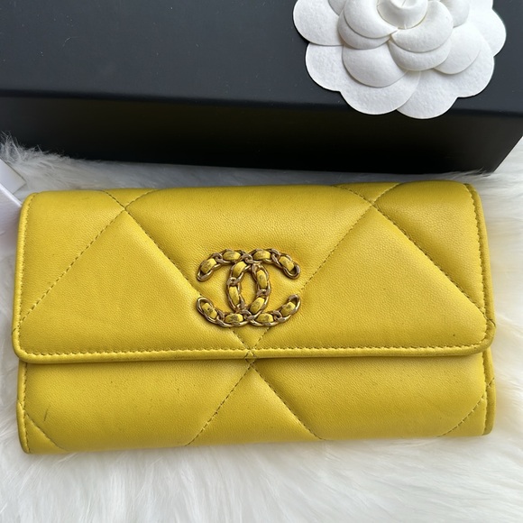 Chanel M-Medium Flap Wallet AG / Jaune - Picture 3 of 17